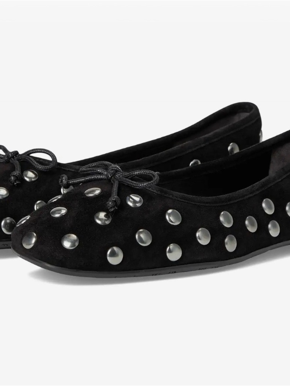 Sam Edelman Alie Stud Black Suede Studded Ballet Flats Sz 8